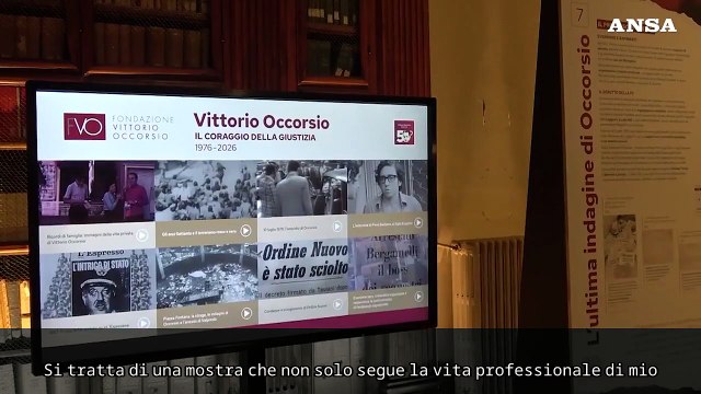 Inaugurata a Roma la mostra su Vittorio Occorsio Il coraggio della giustizia 1976-2026