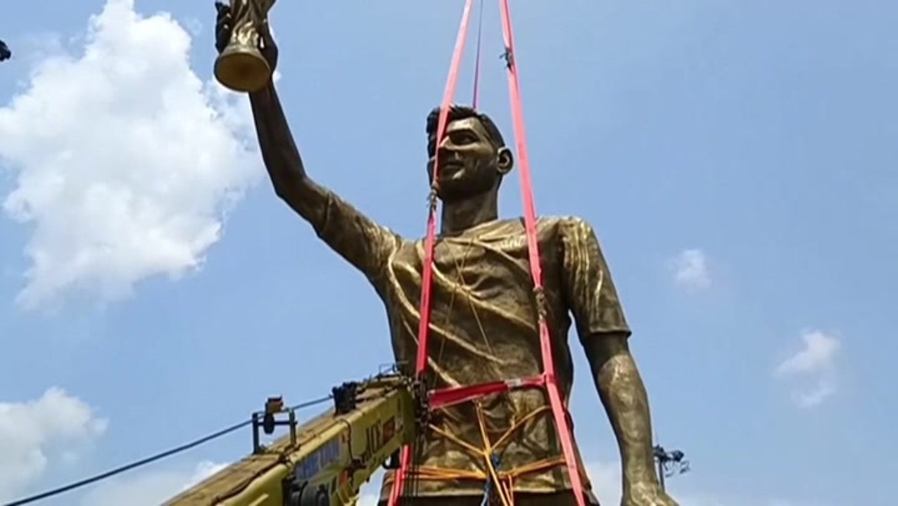 70ft Lionel Messi statue taken down due to safety fears months after unveiling