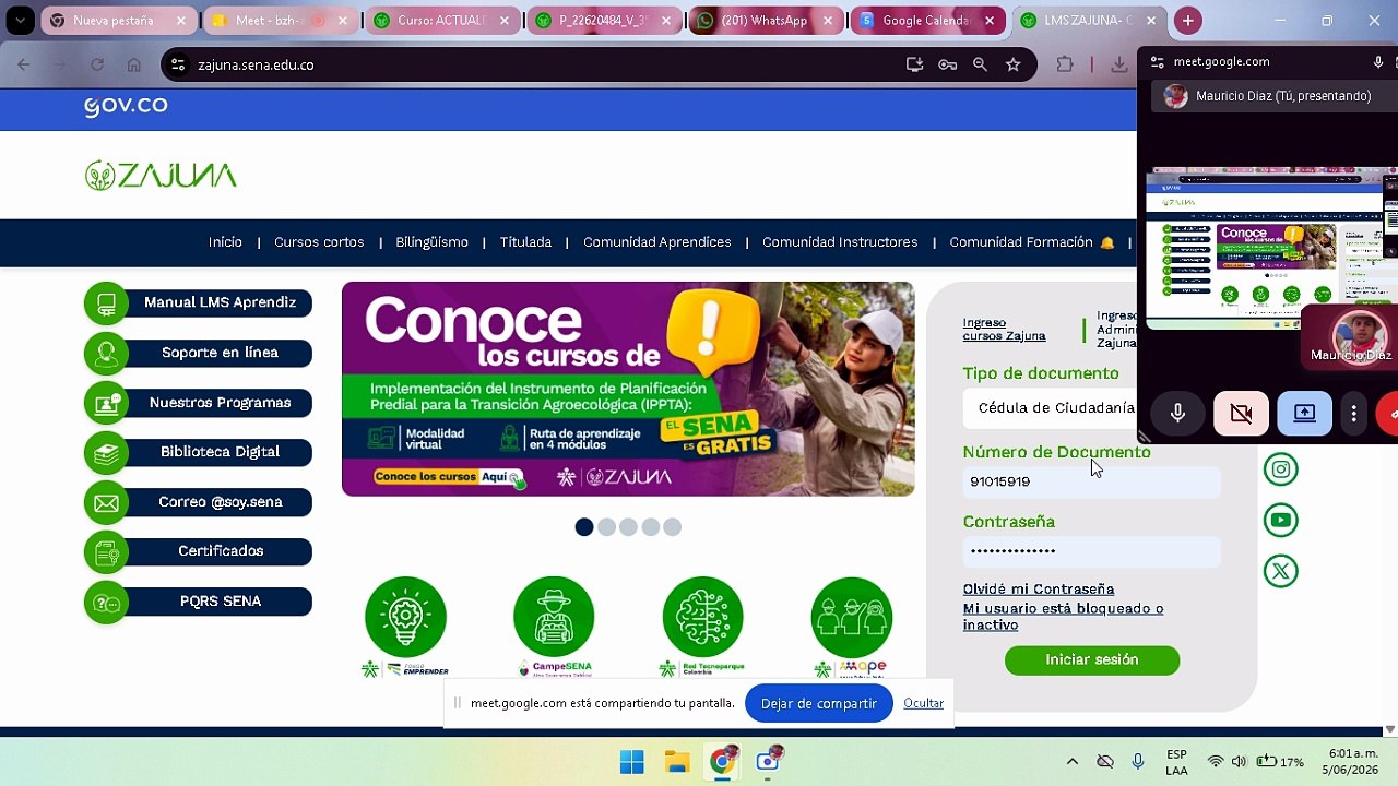 Primera Sesión en Línea 05/06/2026