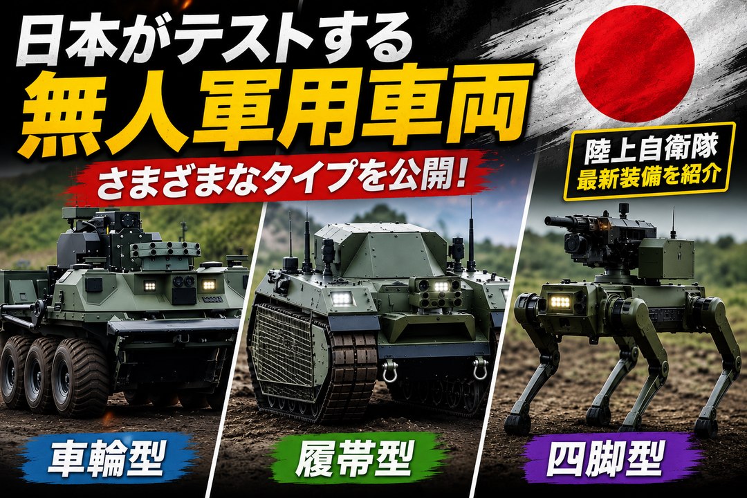日本、さまざまなタイプの無人軍用車両を試験