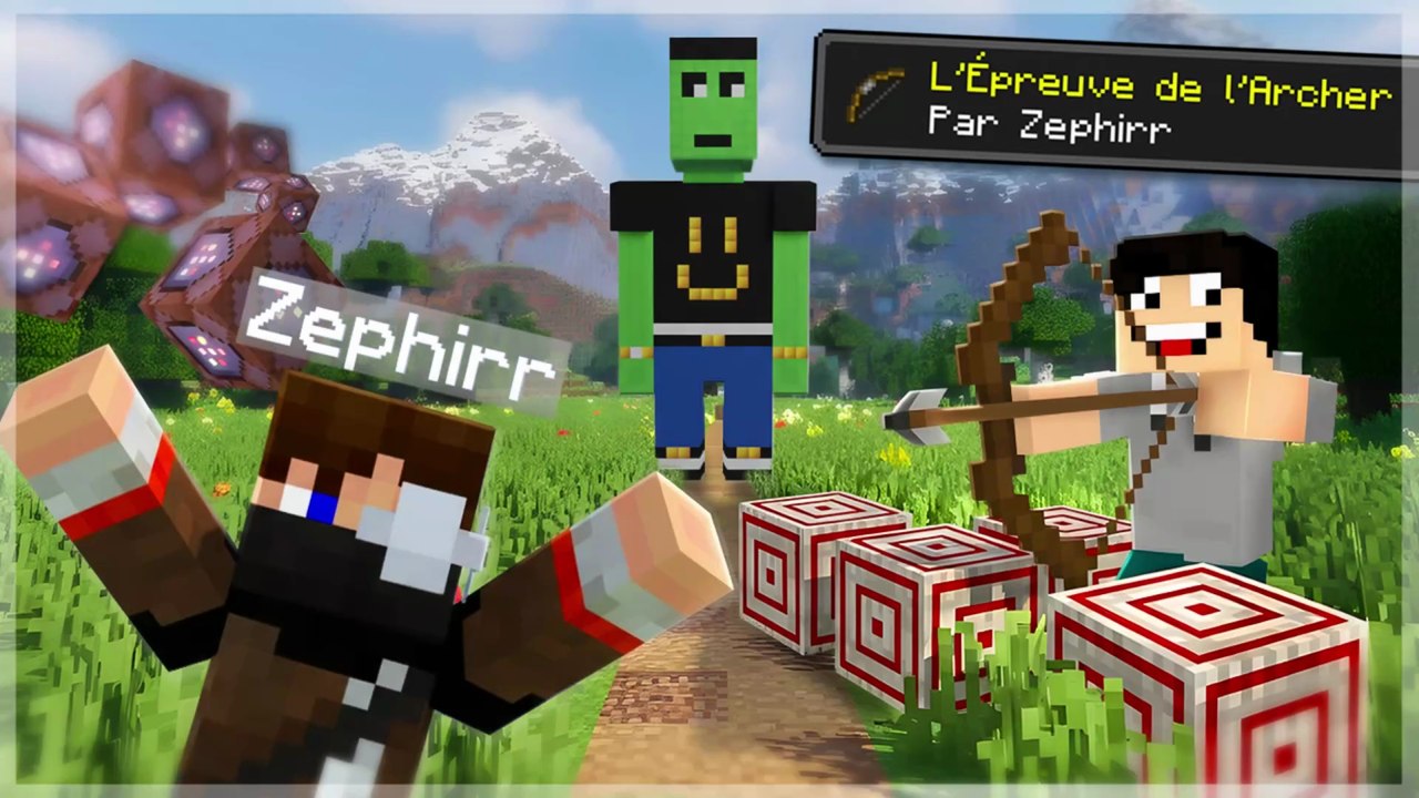 Minecraft : Je teste mes premiers Command Blocks et l'Épreuve de l'Archer de Zephirr !