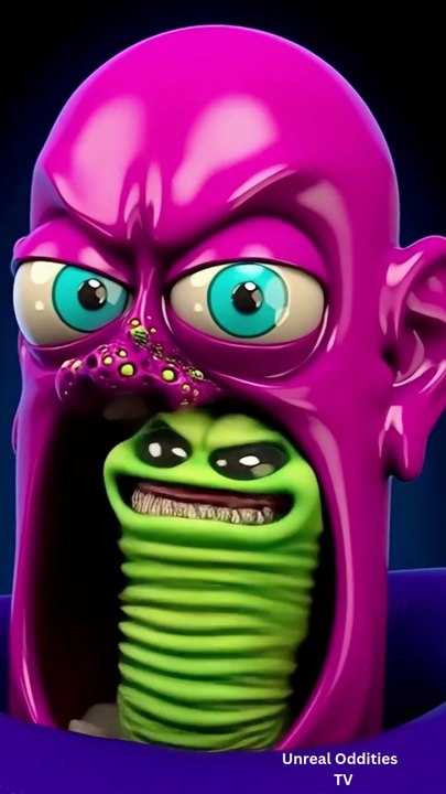 Mischievous Cartoon Creatures Escape His Nose! 😂👀