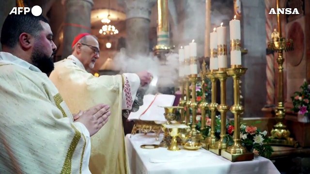 Pasqua a Gerusalemme, Messa senza fedeli al Santo Sepolcro