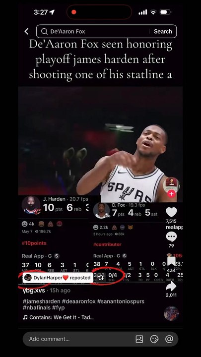 Spurs' Dylan Harper reposts video bashing DeAaron Fox