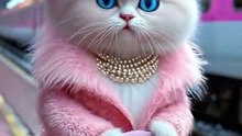 Cute cat excitedly entering a train for a fun travel adventure 🐱🚆✨  #CuteCat #TrainJourney #TravelCat #CatLife #AdventureTime #PetFun #ViralCat #AdorableMoments