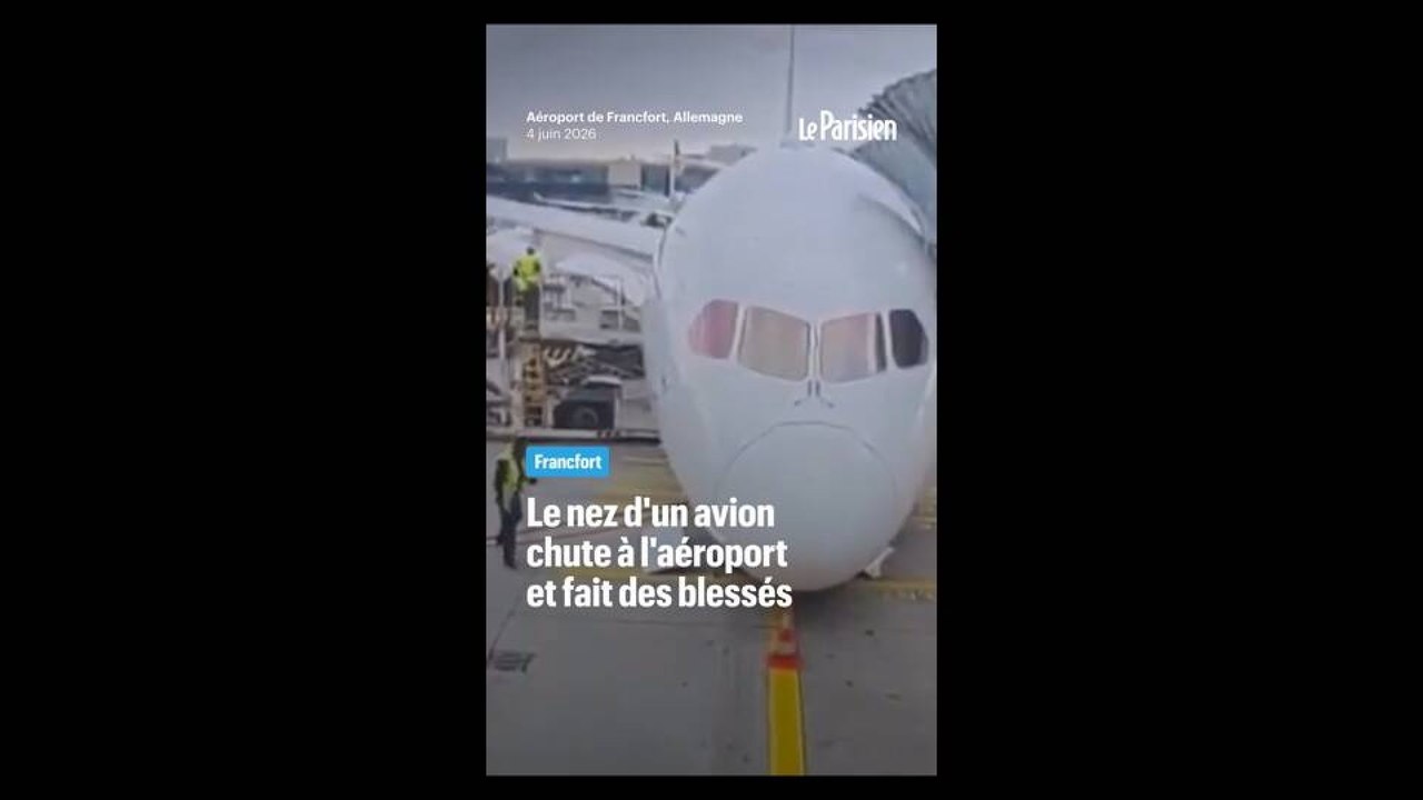 Francfort : le nez d'un avion chute à l'aéroport et fait plusieurs blessés