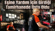 Yemek bırakmak için kocasının araç tamir atölyesine geldi, motor ustası oldu