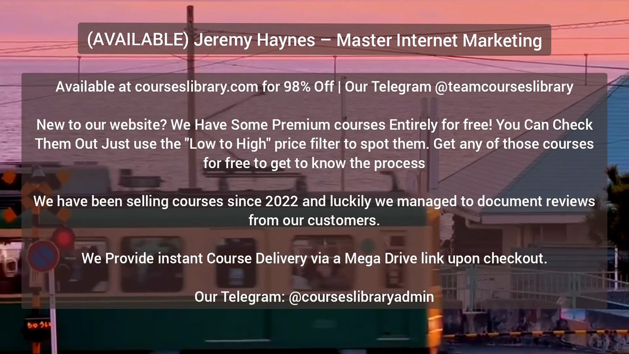 (AVAILABLE) Jeremy Haynes – Master Internet Marketing