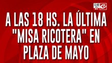 Se espera que hoy se realice la última "Misa ricotera" en Plaza de Mayo