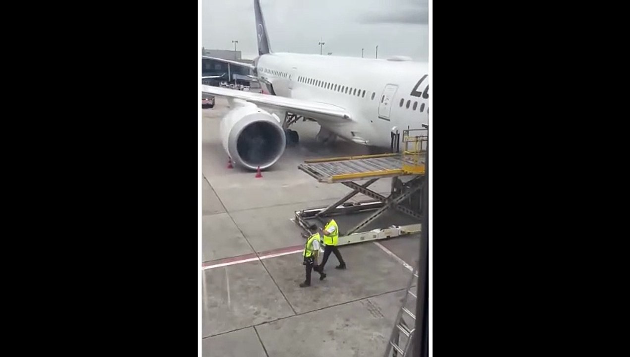 Vídeo mostra momento em que trem de pouso de avião colapsa na Alemanha