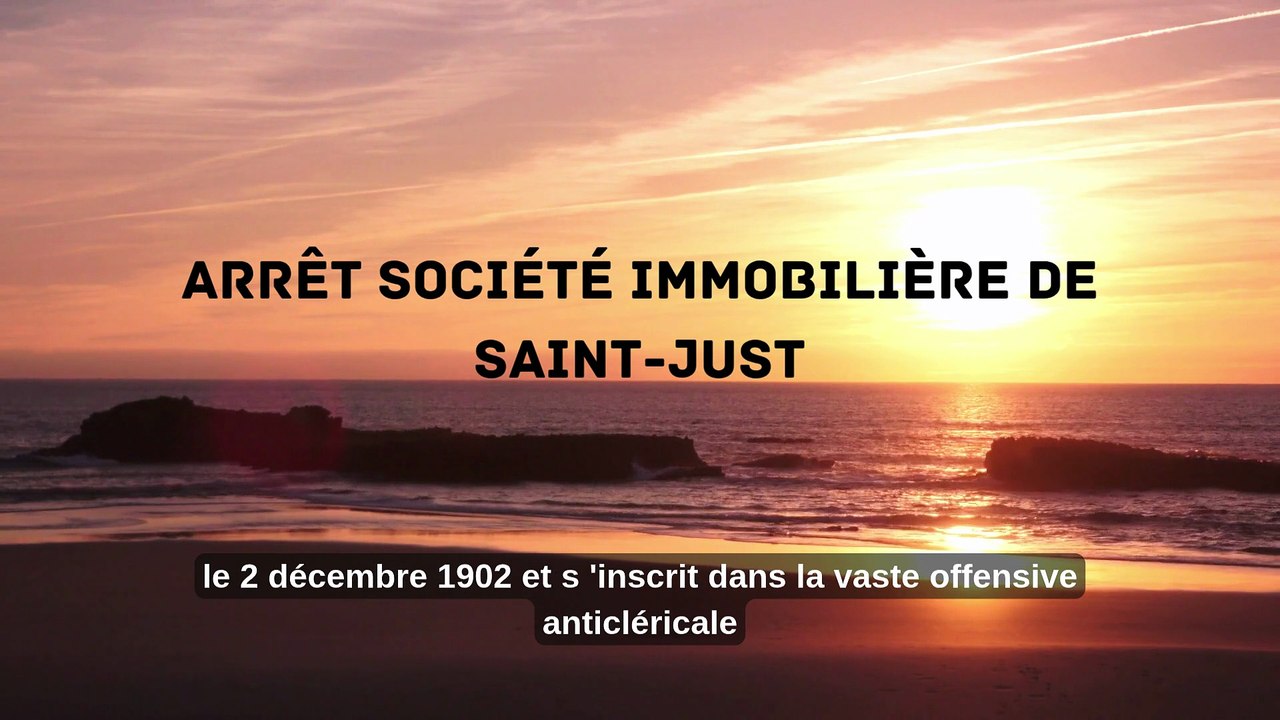 Arrêt Société immobilière de Saint-Just