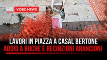 Casal Bertone, addio a buche e recinzioni arancioni in piazza Santa Maria Consolatrice