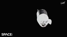 Time-Lapse Of SpaceX CRS-32 Dragon Cargo Spacecraft Approaching ISS