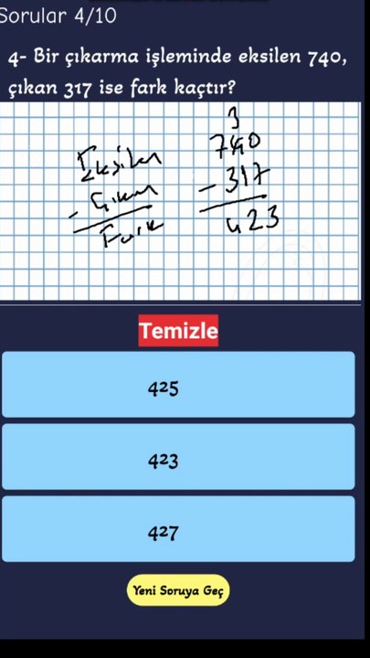 3.8- Çıkarma Problemleri - 3. Sınıf Matematik