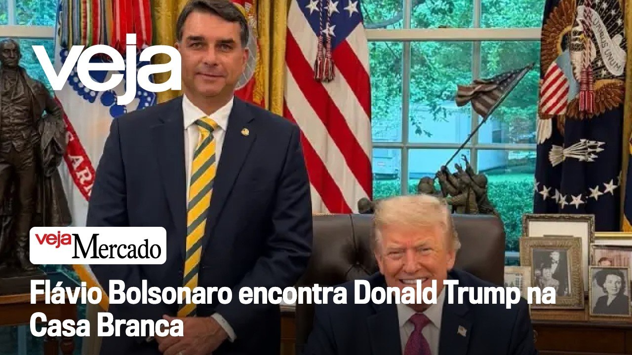 Flávio Bolsonaro encontra Donald Trump na Casa Branca | Mercado