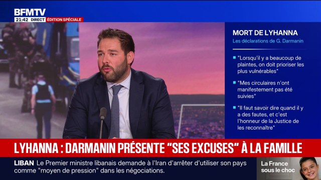 Excuses de Gérald Darmanin après la mort de Lyhanna: Il y a plusieurs dossiers dans ce dossier , explique Sacha-Straub-Kahn, porte-parole du ministère de la Justice