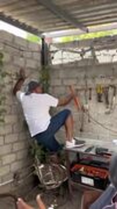 Chair Gives Way During Balancing Act