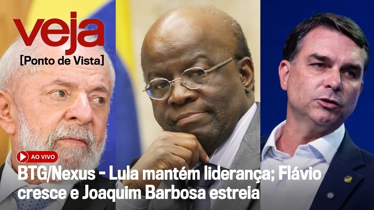 AO VIVO: BTG/Nexus - Lula mantém liderança; Flávio cresce e Joaquim Barbosa estreia