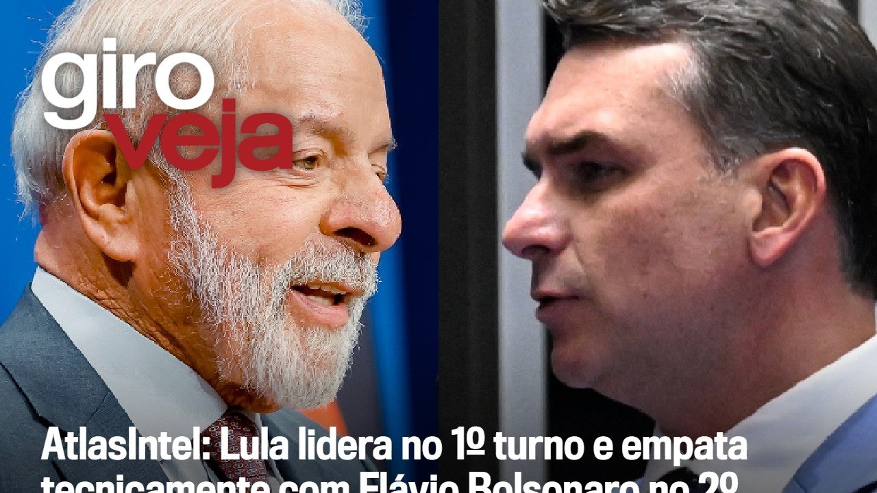 AtlasIntel: Lula lidera no 1º turno e empata tecnicamente com Flávio Bolsonaro no 2º