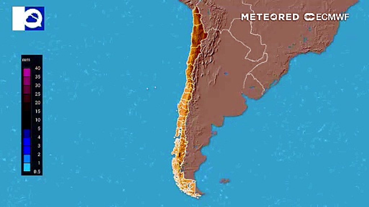 Lluvias en Chile próxima semana