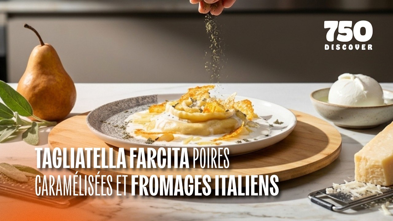 Tagliatella farcita aux poires caramélisées et fromages italiens : l'accord parfait ✨| 750g