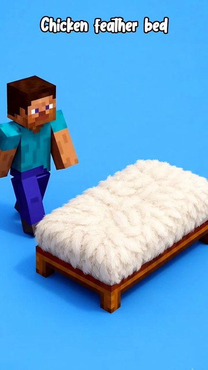 Steve vs Minecraft bed #simulation #blender