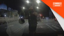 Polis buru penunggang motosikal pecahkan cermin kereta di Ipoh