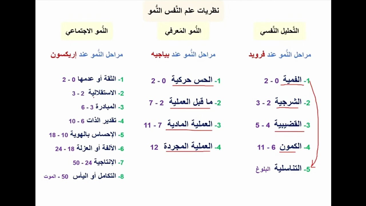 مراحل النُّمو عند فرويد وبياجيه وإريكسون