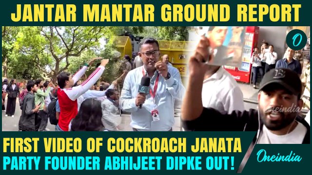 Cockroach Janata Party Founder Abhijeet Dipke FIRST VIDEO From Delhi | Jantar Mantar Ground Report