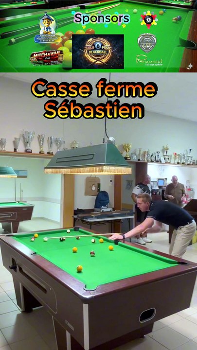 Casse ferme Sébastien  #8ball #8pool #blackball #billard #ultimatepool #pourtoi #fyp #fluxshorts #reels