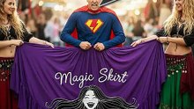 Superhero to Super Gypsy Woman! = Magic Gender Change Skirt Transformation!