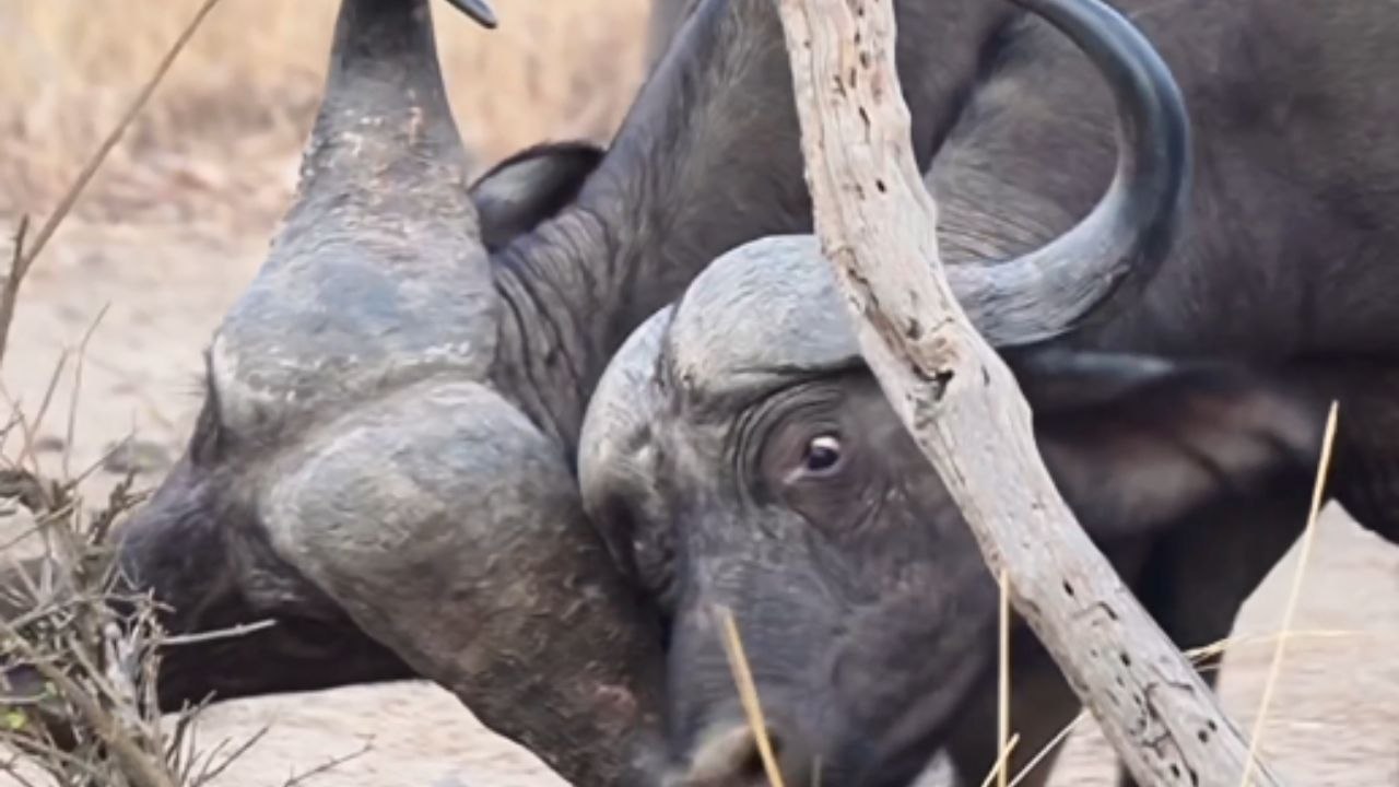 Epic buffalo clash as competitors strive for supremacy and attract mates