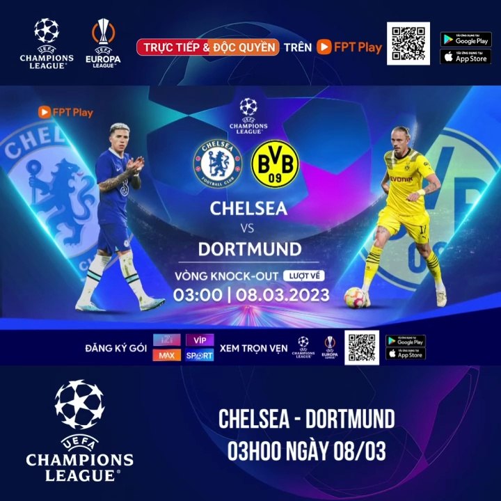 Borussia Dortmund - Chelsea (8/3/2023) | Trailer trên Truyền Hình FPT Play