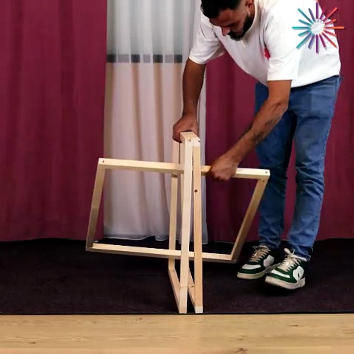 Simple wood & towel chair
