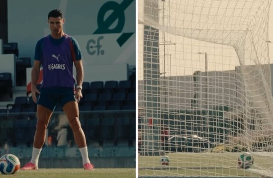 Ronaldo scalda il piede: la sua sessione di punizioni fa sognare il Portogallo
