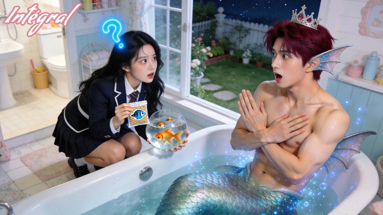 Une pauvre étudiante sauve un petit poissonc'est un roi sirène qui veut l'épouser! L'amour commence