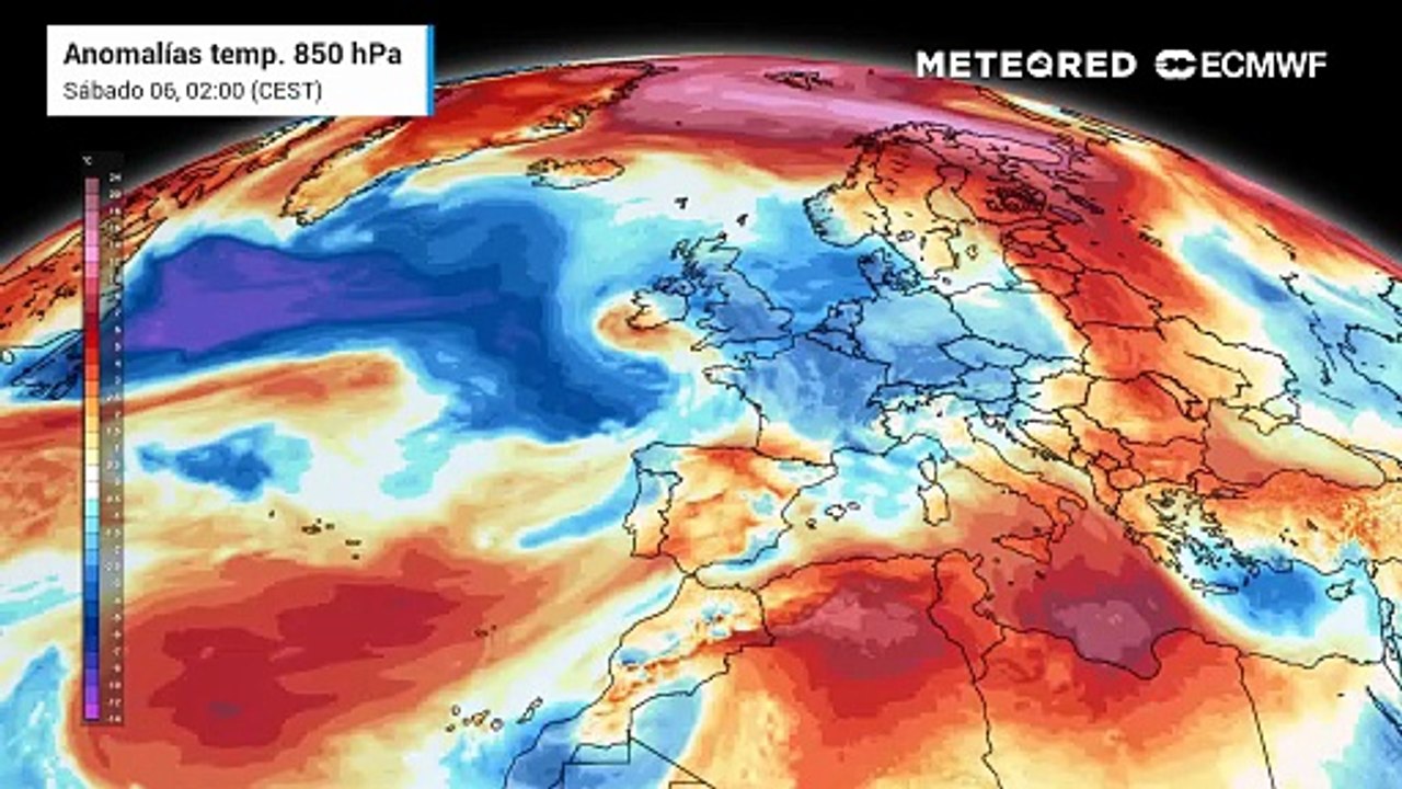 El próximo martes habrá un choque de masas que condicionará el tiempo en España