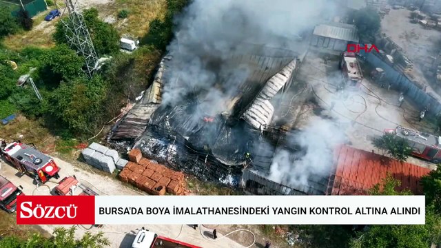 Bursa'da boya imalathanesindeki yangın kontrol altına alındı