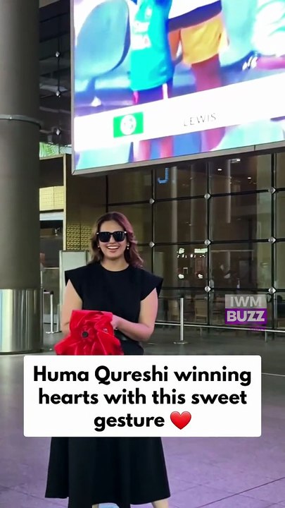 Kindness shines through! Huma Qureshi surprises paparazzi with umbrellas