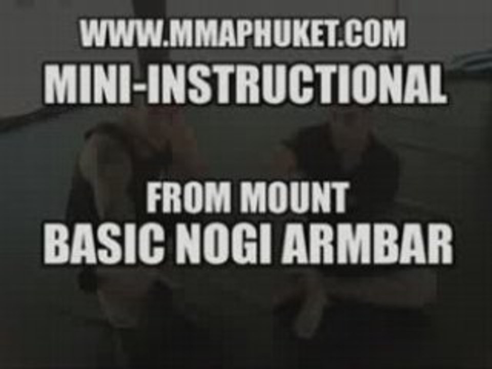 Basic nogi armbar from the mount