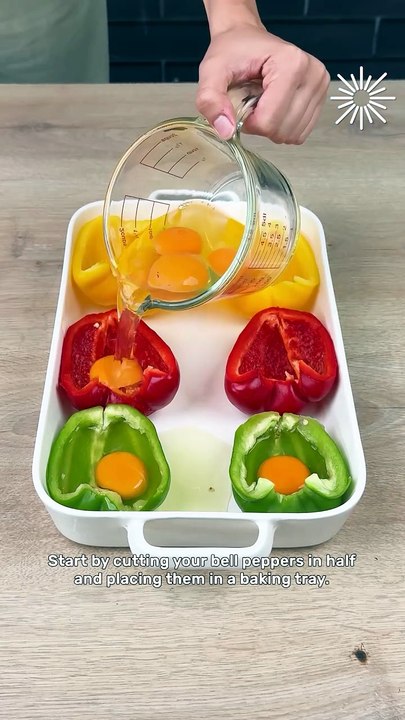 Flavor-packed bell peppers ready in minutes 🧀🥚🌶