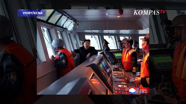 Potret Kim Jong-un & Sang Putri di Atas Kapal Perang Korea Utara