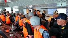 Estimado camarada Kim Jong Un assiste ao teste de navegação do destróier "Kang Kon"
