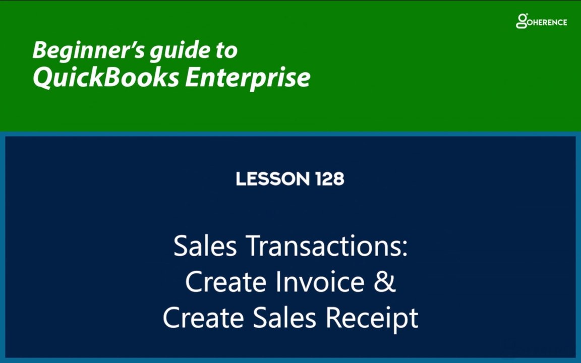 128 - Sales Transactions: Create Invoice & Crea...