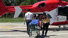 Kalp krizinde zamana karşı yarış: Hasta, ambulans helikopterle Samsun’a sevk edildi
