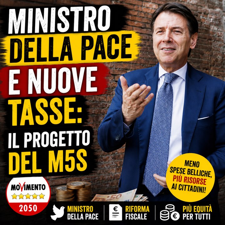 Ministro della pace e nuove tasse il progetto del M5S