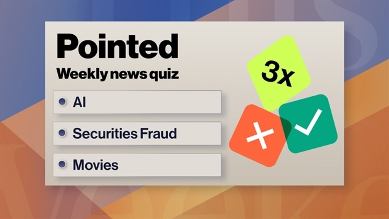 Pointed News Quiz | AI, Securities Fraud, Movies
