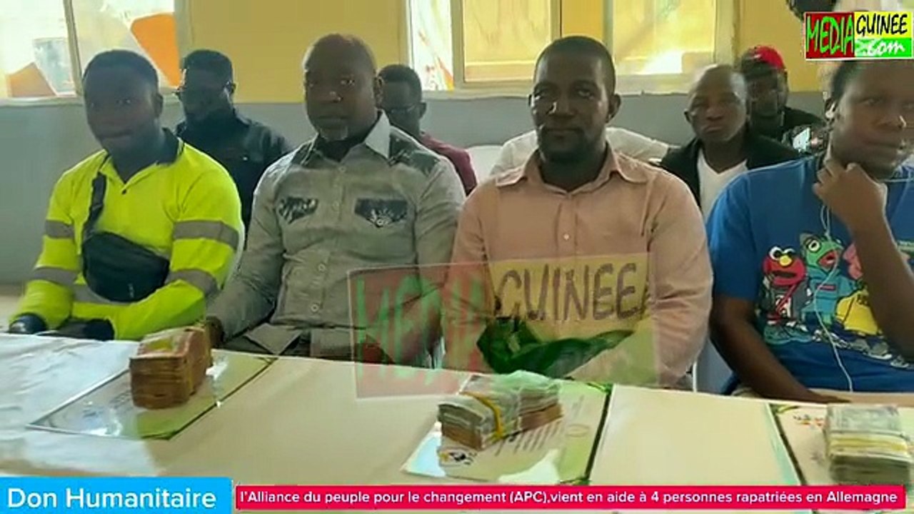 🛑Guinéens rapatriés d’Allemagne : l’Alliance pour le Changement(APC), vole au secours de quatre personnes vulnérables en offrant 5 millions GNF à chacun « Nous avons identifié les cas plus graves  » a indiqué Lamine Touré,vice président de APC👇🏽