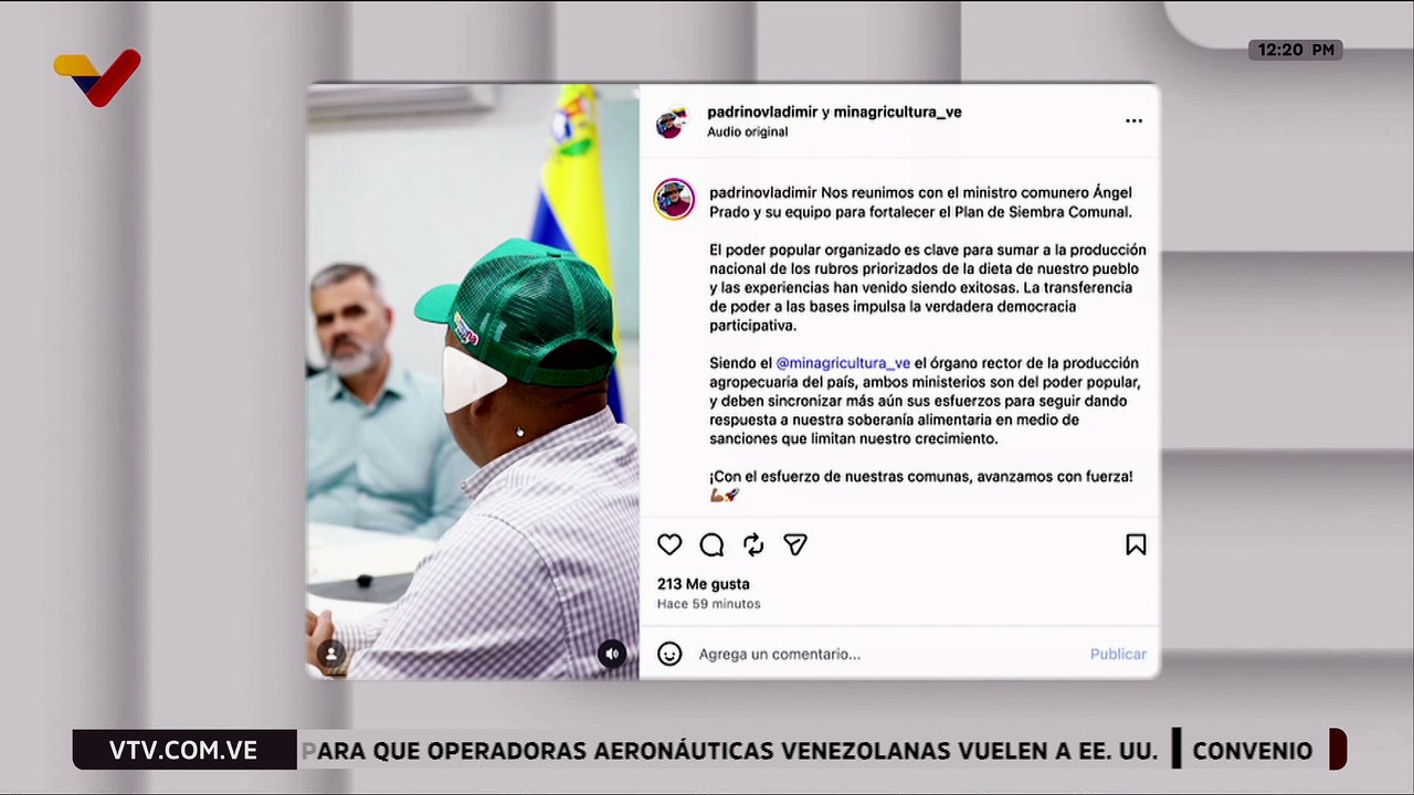 Ministros de Agricultura y Comuna sostienen reu...