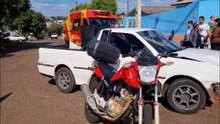 Colisão entre carro e motocicleta mobiliza socorristas no Brasmadeira